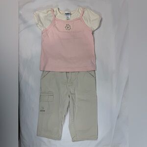 Vintage Oshkosh two piece outfit 90s y2k cargo capri pants cami top